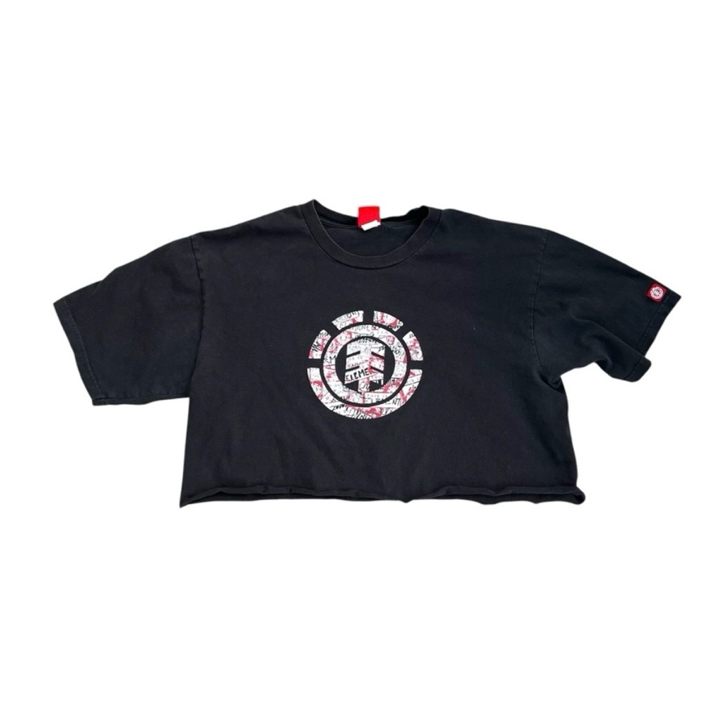 Vintage Oversized Cropped Element Skateboard Family Crew Neck Tee